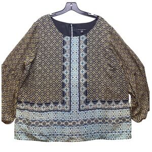 Zac & Rachel Blouse Womens 2XL Bohemian Boho‎ Hippie Festival Lined Flowy